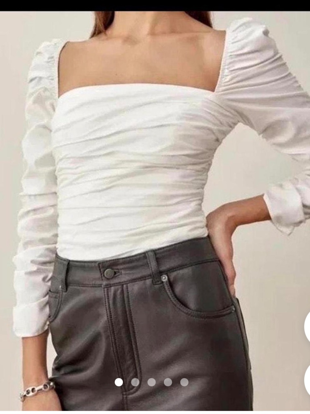Reformation White Joi Top